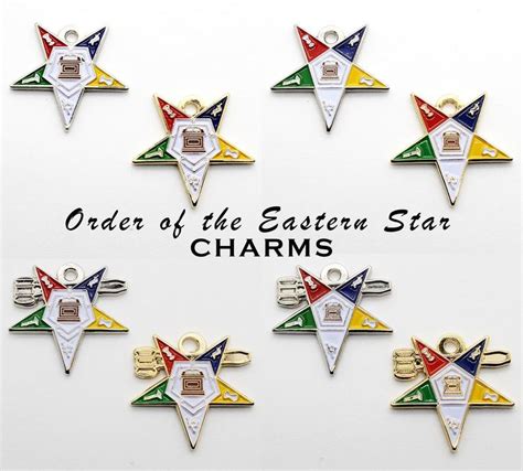 Eastern Star charms and pins .